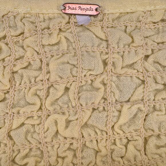 Free People Tito tank mini dress size Small (missing top size tag) yellow Cotton - Picture 5 of 9